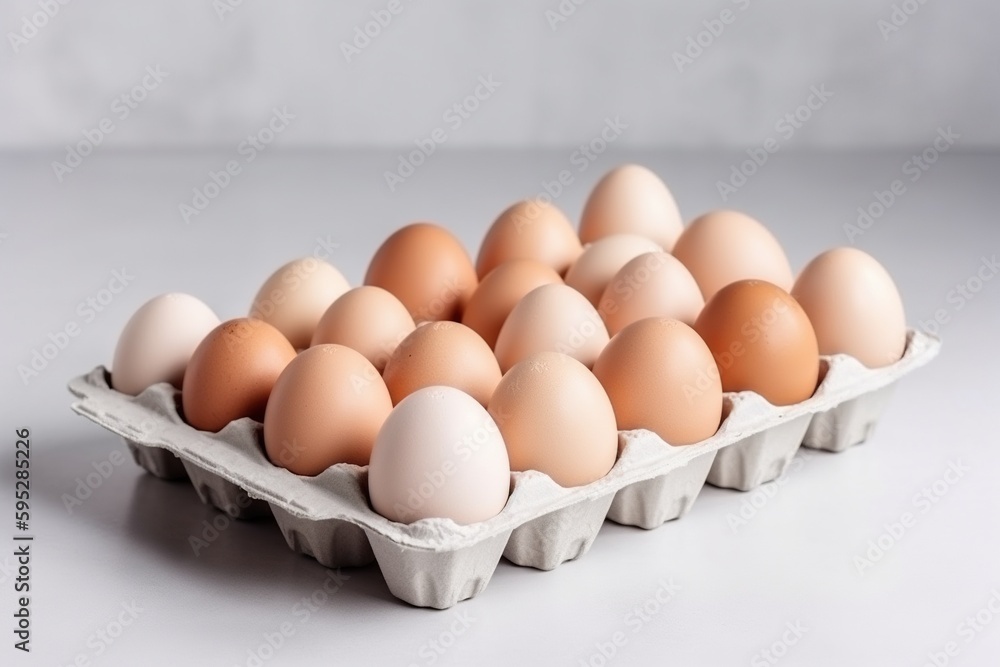 eggs in carton. Generative AI