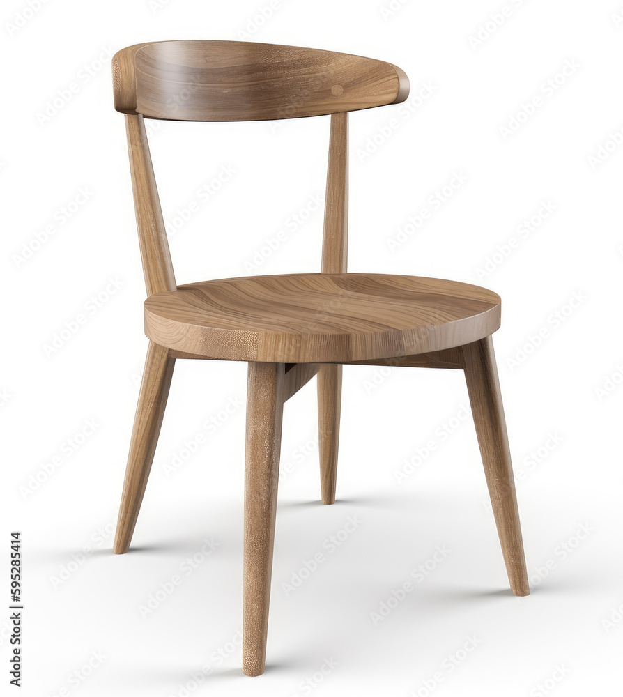 Wooden chair with round seat Wooden chair with round seat