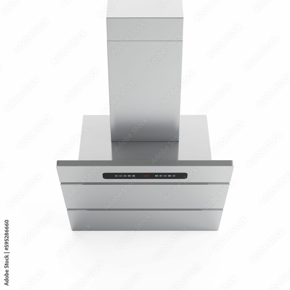 A 3D render of a silver kitchen appliance for absorbing odors A 3D render of a silver kitchen appliance for absorbing odors