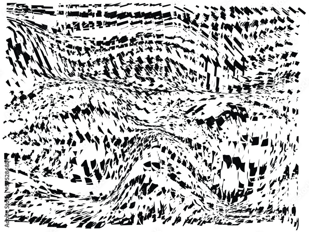 Grunge pattern.Grunge background.Warped black grunge illustration.