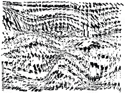 Grunge pattern.Grunge background.Warped black grunge illustration.