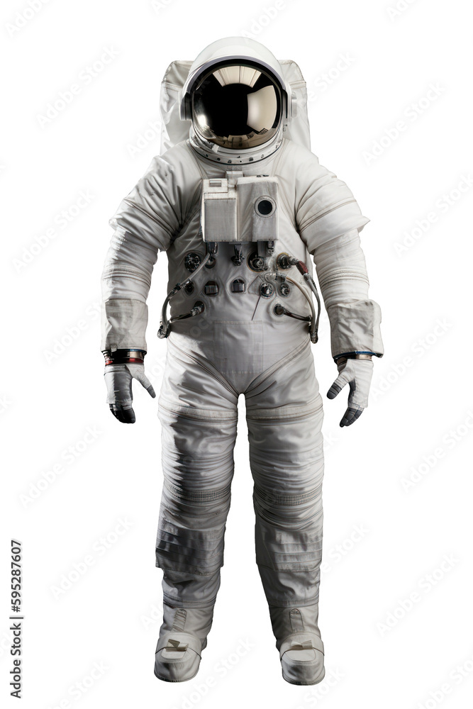 Space suits isolated on transparent background.  Ai generated.