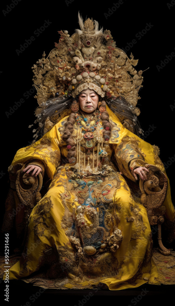 Mythical chinese goddess, a legend from the ancient China. Generative AI illustrations
