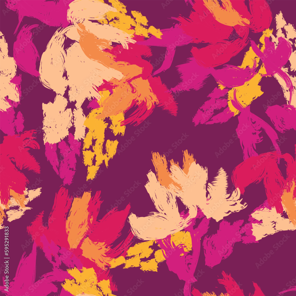 Obraz premium Colourful Abstract Floral Seamless Pattern Design