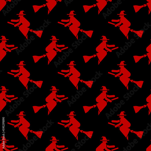 Witch pattern seamless. hag background. hex texture