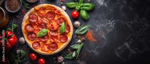  Traditional italian pizza. Generative AI