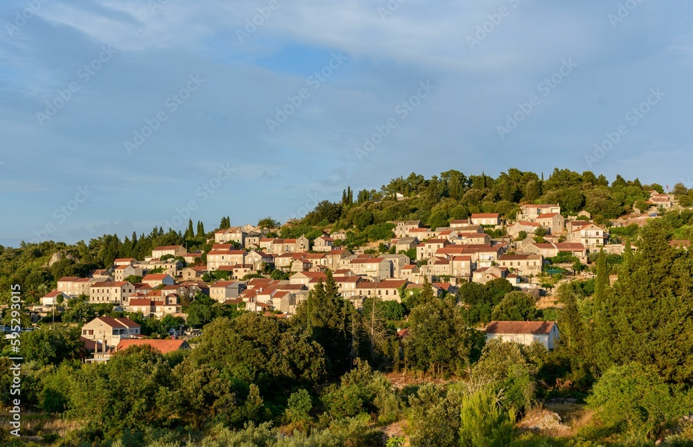 Beautiful village of Zrnovo on Korcula island in Croatia