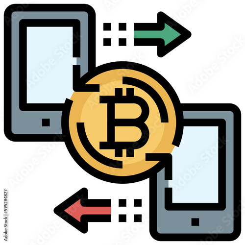 bitcoin line icon,linear,outline,graphic,illustration