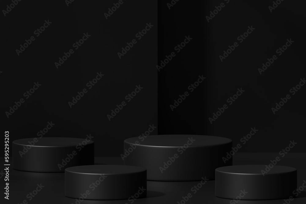 Scene with a podium for product presentation, 3d rendering Scene with a podium for product presentation, 3d rendering