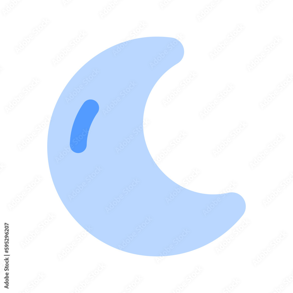 crescent moon duotone icon