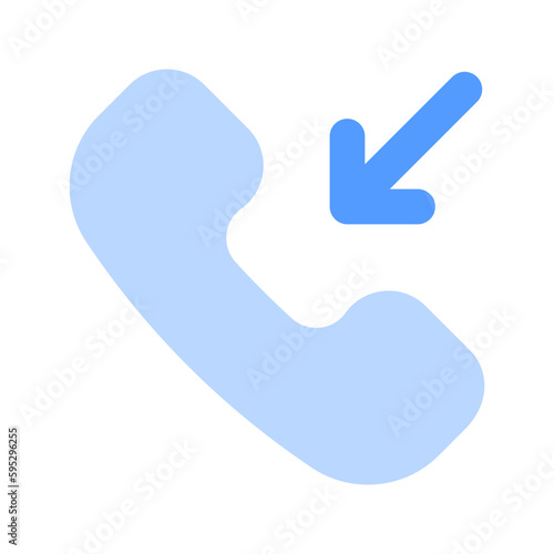 incoming call duotone icon