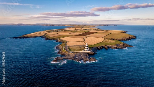 Still aerial image of Hookhead lighthouse photo