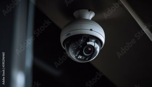 IP CCTV camera. Security system concept. Generative AI