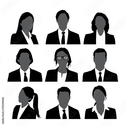 ビジネスパーソンシルエット004