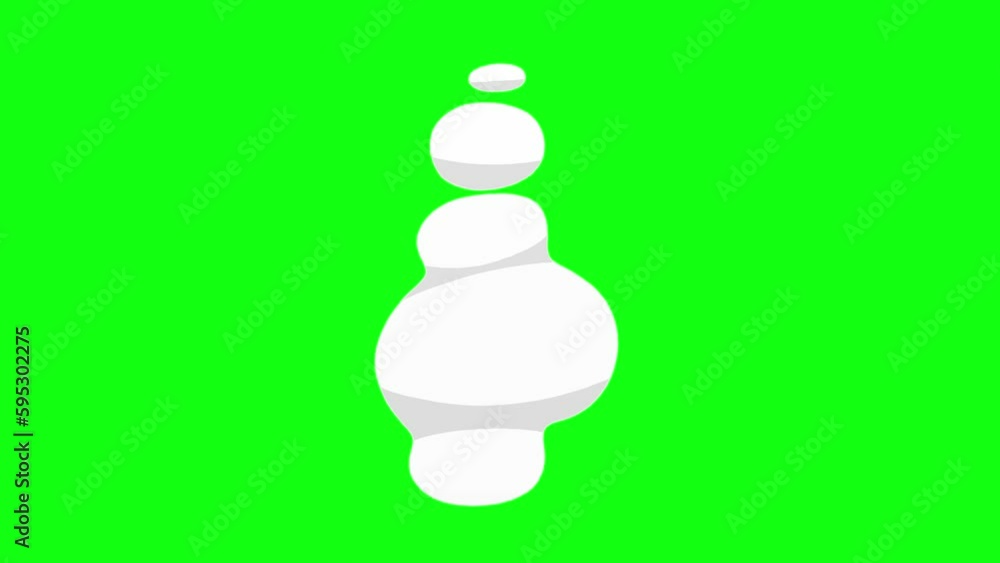 Looped 2D animation of smoke on green background. Looped 2D animation of smoke on green background.