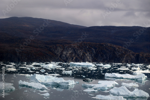 Iceberg in Ilulissat Icefjord in Disko Bay, Greenland, Denmark
