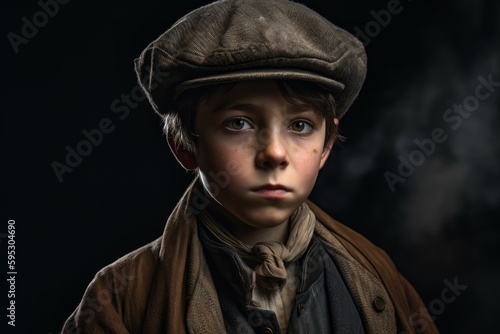Portrait of Oliver Twist. Generate Ai