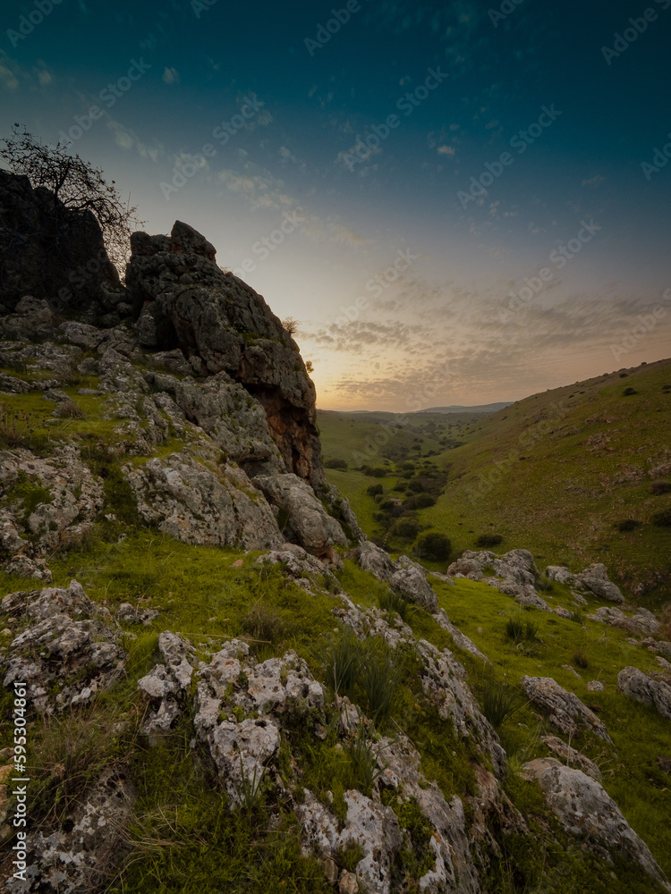 sunset in the valley - park Arbel