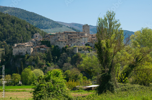 View of Arrone, a picturesque village in Valnerina, Umbria region, Italy photo