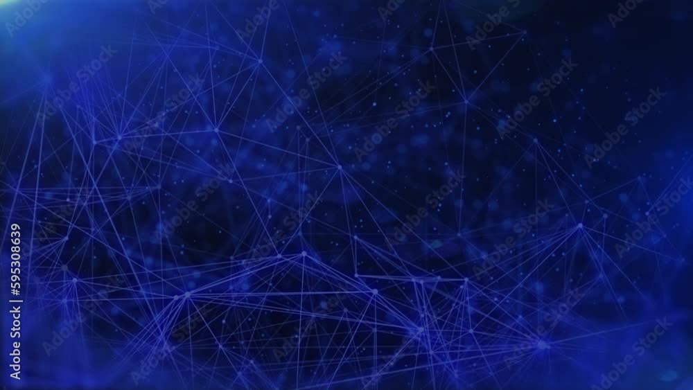 Abstract technology network flowing seamless loop 4K background. Global business data network. Plexus triangle and lines, dot dynamic moving structure platform. Abstract technology network flowing seamless loop 4K background. Global business data network. Plexus triangle and lines, dot dynamic moving structure platform.