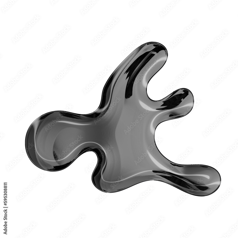 Glass Liquid Bubble Abstract Y2K Shape Glass Liquid Bubble Abstract Y2K Shape