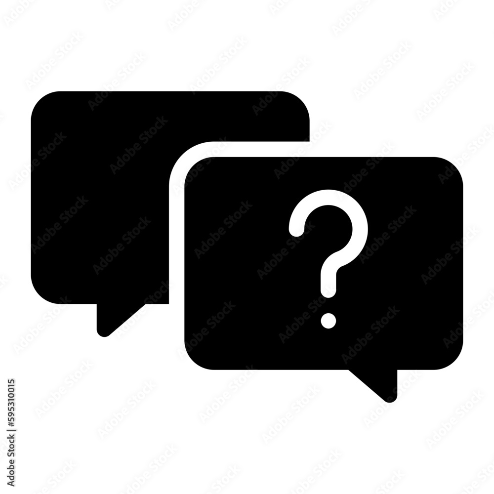 question and answer glyph icon question and answer glyph icon