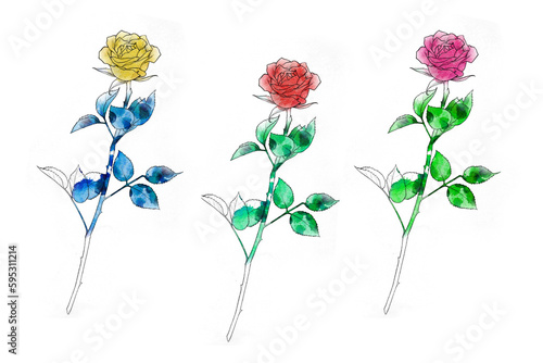 set of froses in colors