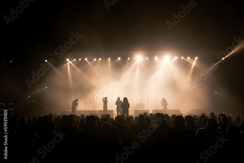 Rock Festival. AI technology generated image