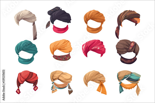 Photo Arabic turban set