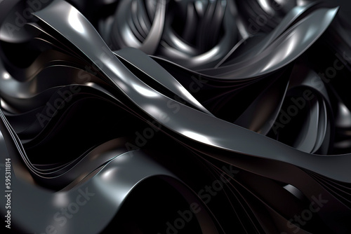 Abstract Metal Twisted Background. AI technology generated image
