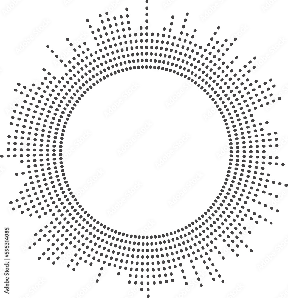 Circle sound wave. Circular music audio round. Radial graphic of voice. Abstract equalizer. Symbol of waveform burst rays.