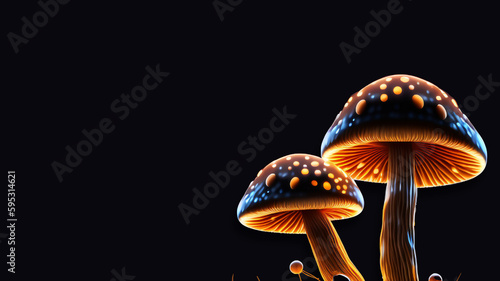AI generative mushroom illustration