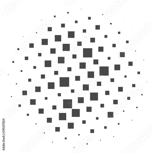 Circle dots with halftone pattern. Round gradient background. Elements with gradation points texture. Abstract geometric shape