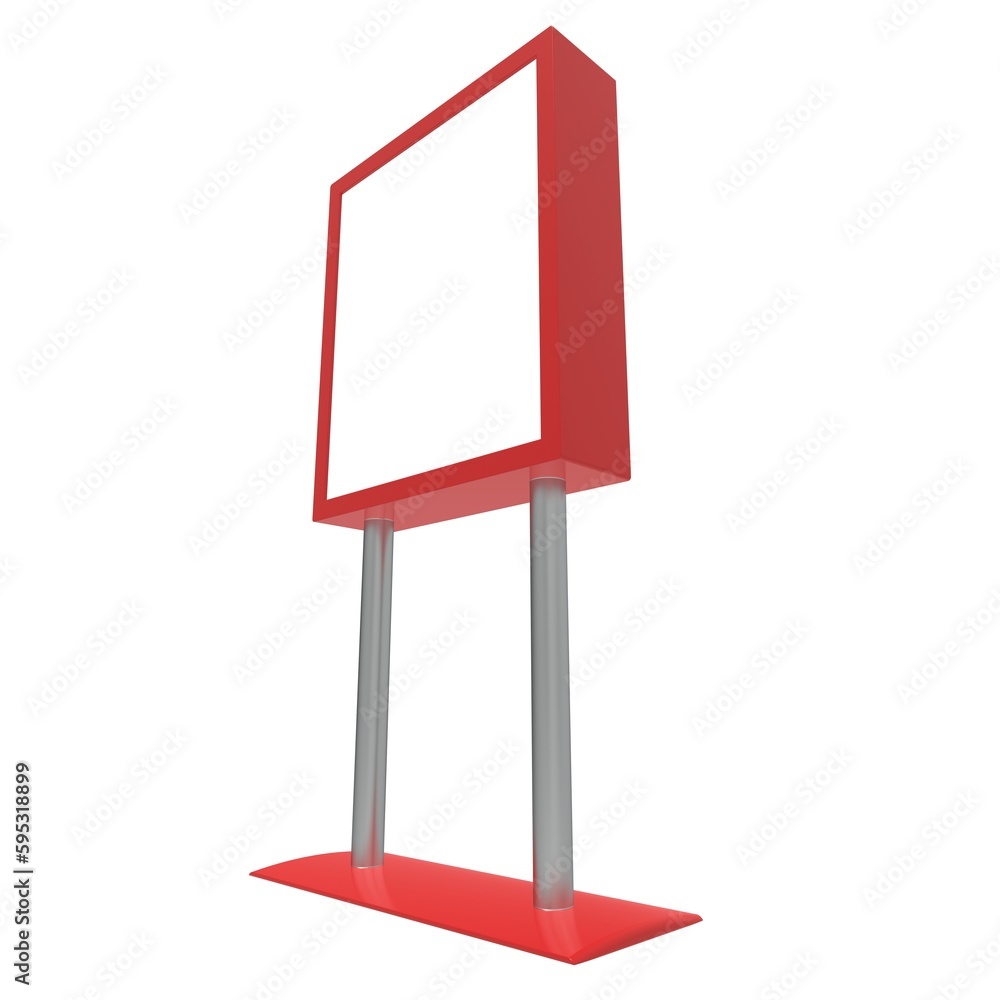 Isolated red Blank blackboard for template mockup 3d illustration Isolated red Blank blackboard for template mockup 3d illustration