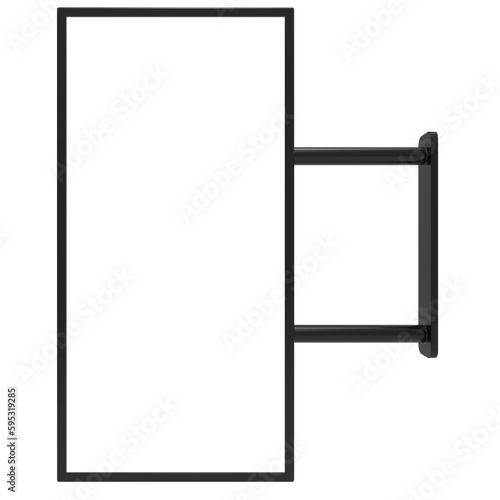 Isolated Blank blackboard for black template mockup 3d illustration