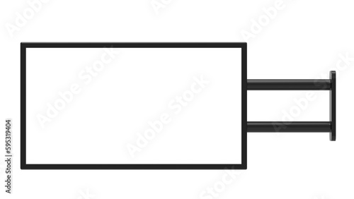 Isolated Blank blackboard for template mockup 3d illustration