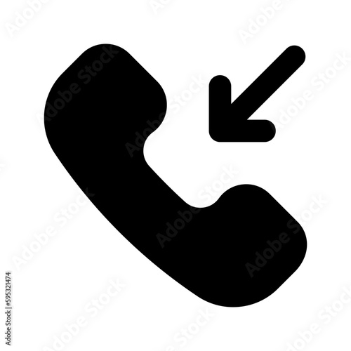incoming call glyph icon