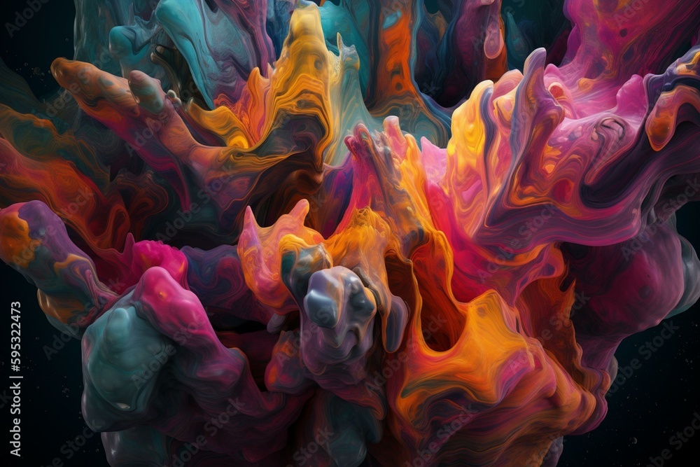 Colorful and fluid background pattern. Generative AI