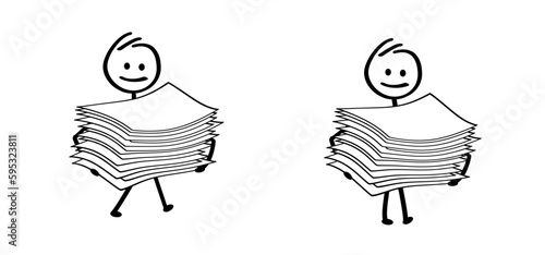 Writing paper. Cartoon empty A4 or A3 copy paper, stacked paper. Flat paper stack. Document, paperwork. Stationery stacked papers icon. Pile papers, file, web icon. Printouts, hardcopy documents.
