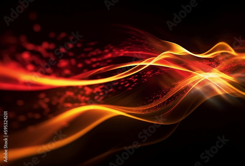 Abstract red and yellow motion light effects