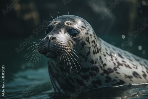 adorable marine mammal. Generative AI © Ebrahim