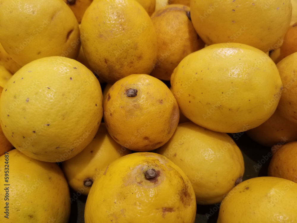 Pile of yellow very fresh limes Pile of yellow very fresh limes