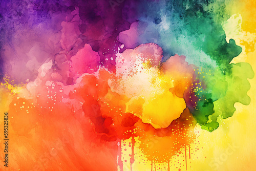 Abstract Watercolor Background: Use vibrant watercolor techniques to create an abstract background with bold colors and interesting textures