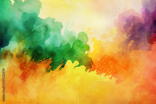 Abstract Watercolor Background: Use vibrant watercolor techniques to create an abstract background with bold colors and interesting textures