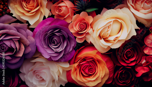 Flowers background with amazing decoration background Ai generated image