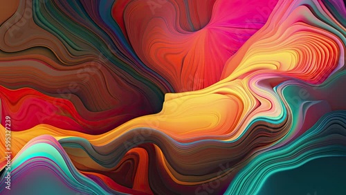 colored wave fluid art video background, slow motion of a liquid flow, creative background for business use with dissolving effect, modern texture waving, plastic material