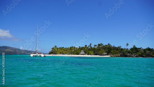 Caribbean Island of Cayo Levantado in Samana Bay, Dominican Republic 