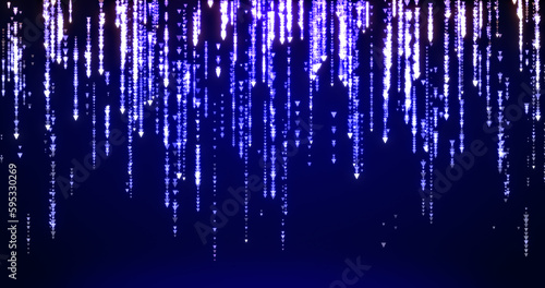 Blue Triangle Shaped Particles Abstract Background