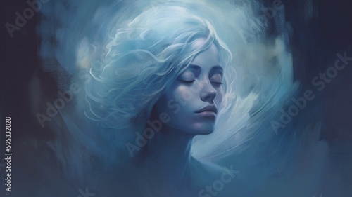 Generative AI is surrounded by a hazy aura or halo that exudes peace.