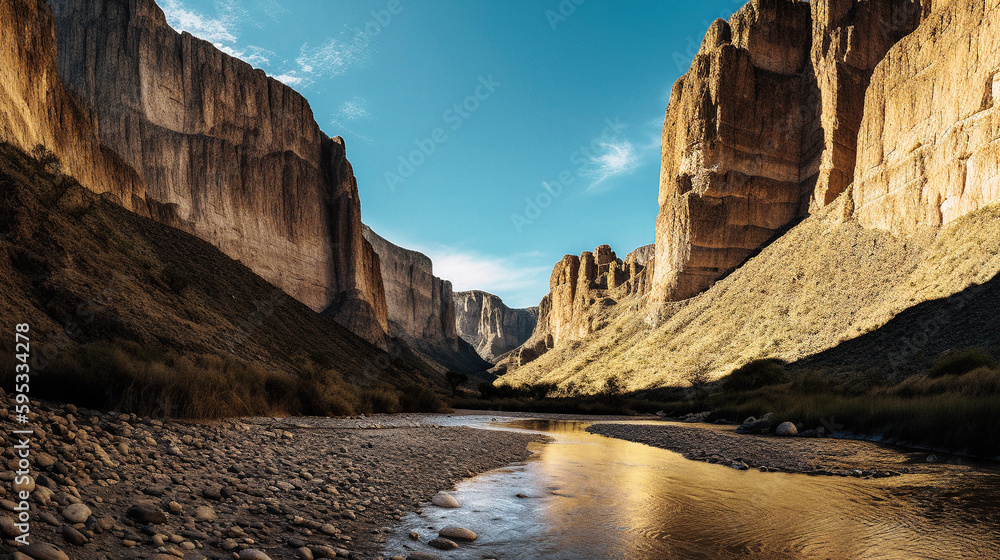 Santa Elena Canyon: A Majestic Natural Wonder in Big Bend National Park - generative AI